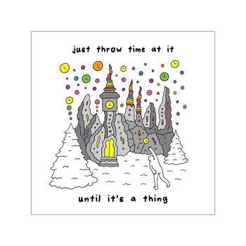 THROW TIME (Square Vinyl Sticker)