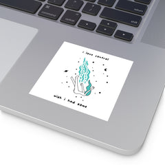 I LOVE CONTROL (Square Vinyl Sticker)