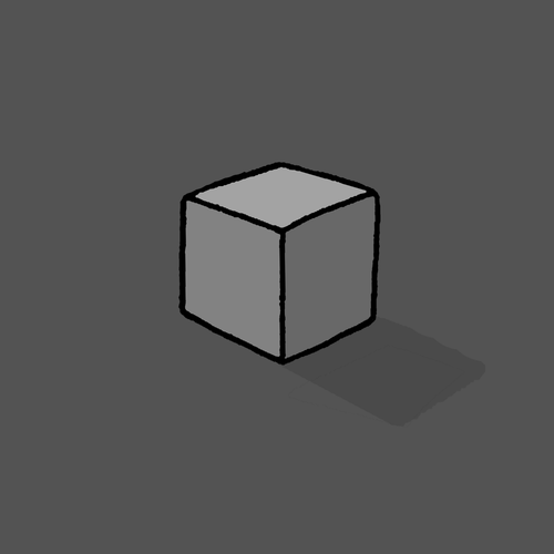 GRAY CUBE (Soft Lightweight T-shirt)
