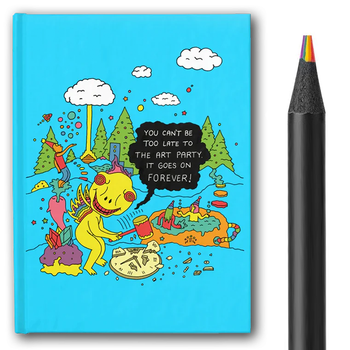 "ART PARTY" Sketchbook + Rainbow Pencil