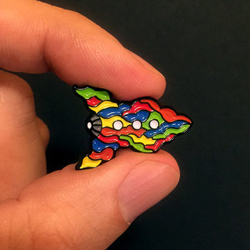Rainbow Spaceship Pin