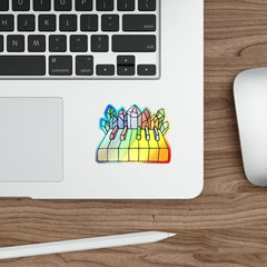 CRYSTAL PIANO (Holographic Die-cut Sticker)