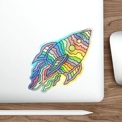 SPACESHIP (Holographic Die-cut Sticker)