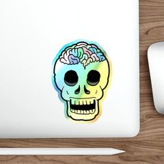 Rainbow Brainskull (Holographic Die-cut Sticker)