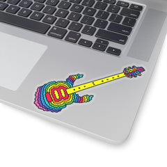Rainbow Guitar (Kiss-Cut Sticker)