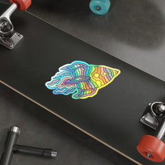 SPACESHIP (Holographic Die-cut Sticker)