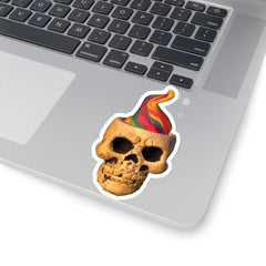 Rainbow Flame Skull (Kiss-Cut Sticker)