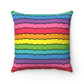 RAINBOW WAVE (Throw Pillow)