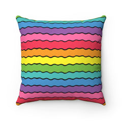 RAINBOW WAVE (Throw Pillow)