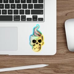 FLAME SKULL (Holographic Die-cut Sticker)
