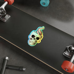 FLAME SKULL (Holographic Die-cut Sticker)