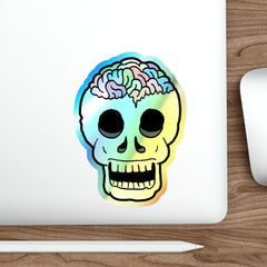 Rainbow Brainskull (Holographic Die-cut Sticker)