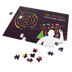 Cave Paintings For Future People (Satin Jigsaw Puzzle)
