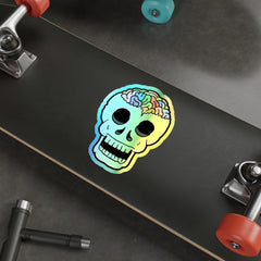 Rainbow Brainskull (Holographic Die-cut Sticker)