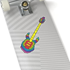 Rainbow Guitar (Kiss-Cut Sticker)