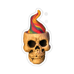 Rainbow Flame Skull (Kiss-Cut Sticker)