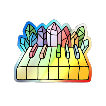 CRYSTAL PIANO (Holographic Die-cut Sticker)