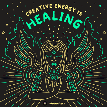 CREATIVE ENERGY IS HEALING (Women's Fashion Fit Tee)