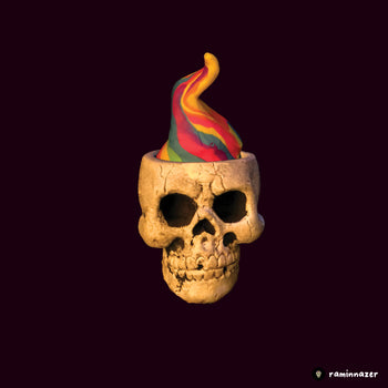 RAINBOW FLAME SKULL (Soft Lightweight T-shirt)