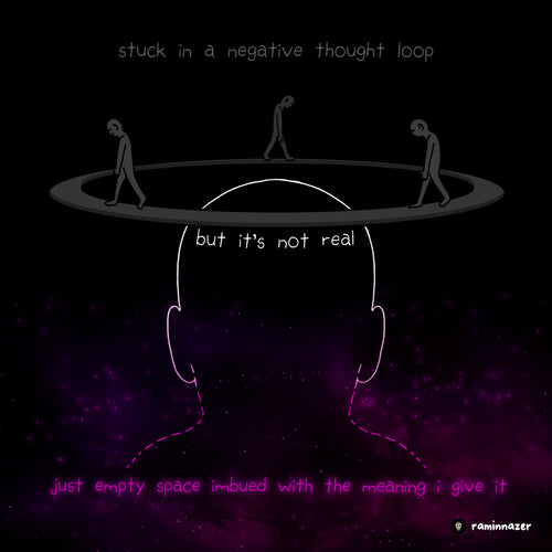 NEGATIVE THOUGHT LOOP (Soft Lightweight T-shirt)