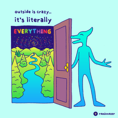 OUTSIDE IS CRAZY (Soft Lightweight T-shirt)