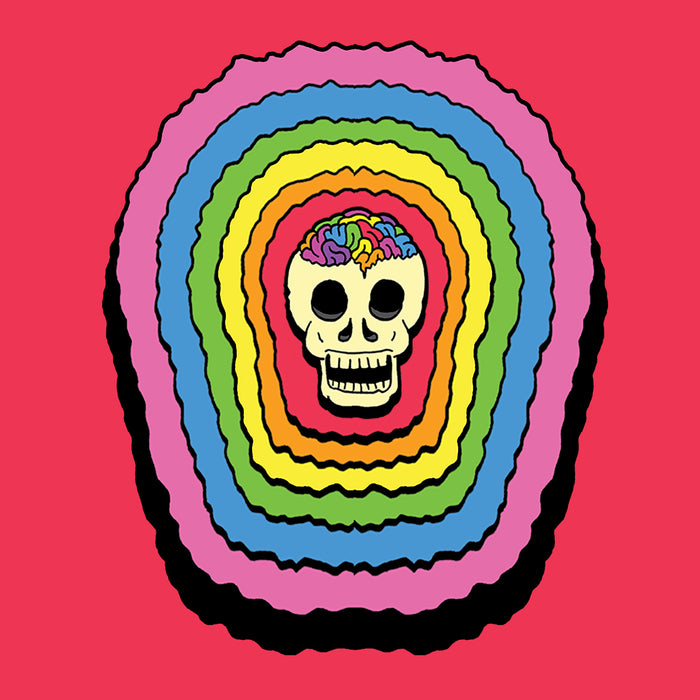 Rainbow Brainskull Radiate (Soft Lightweight T-shirt)