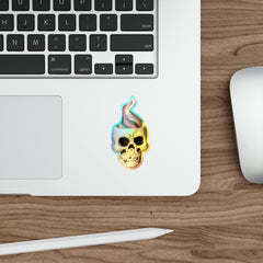 FLAME SKULL (Holographic Die-cut Sticker)