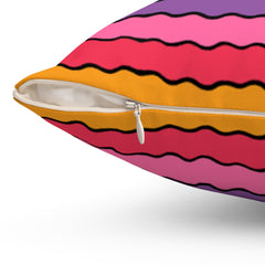 RAINBOW WAVE (Throw Pillow)