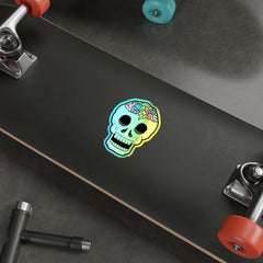 Rainbow Brainskull (Holographic Die-cut Sticker)