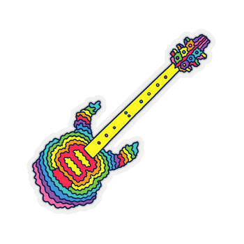 Rainbow Guitar (Kiss-Cut Sticker)