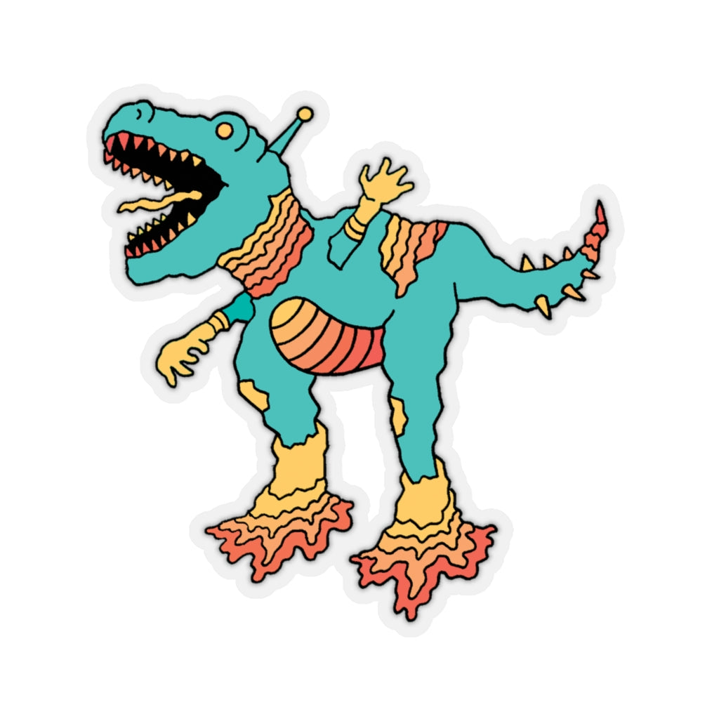 Robot Dinosaur (Kiss-Cut Sticker)