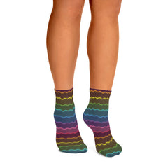 Neon Glow Ankle Socks