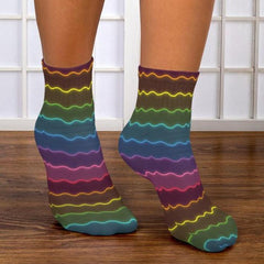 Neon Glow Ankle Socks